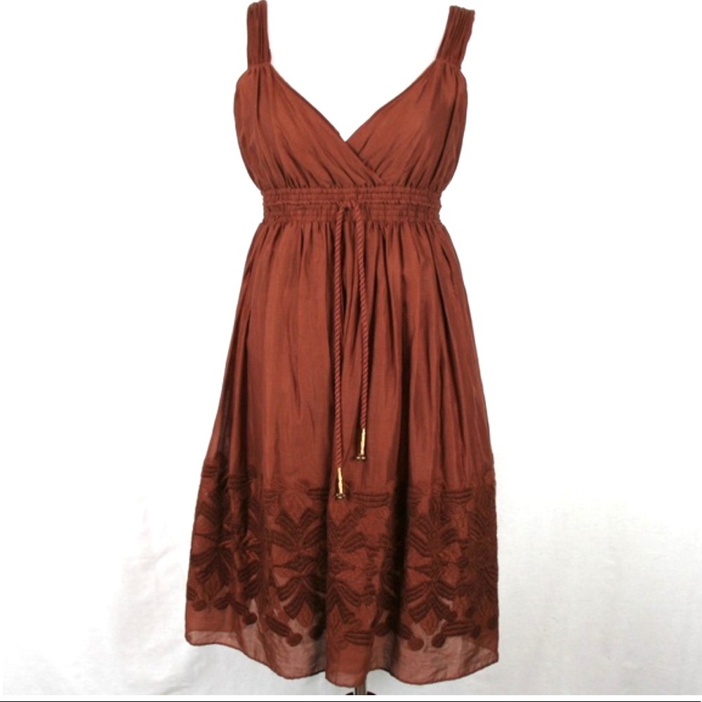 Banana Republic Chocolate Embroidered Dress